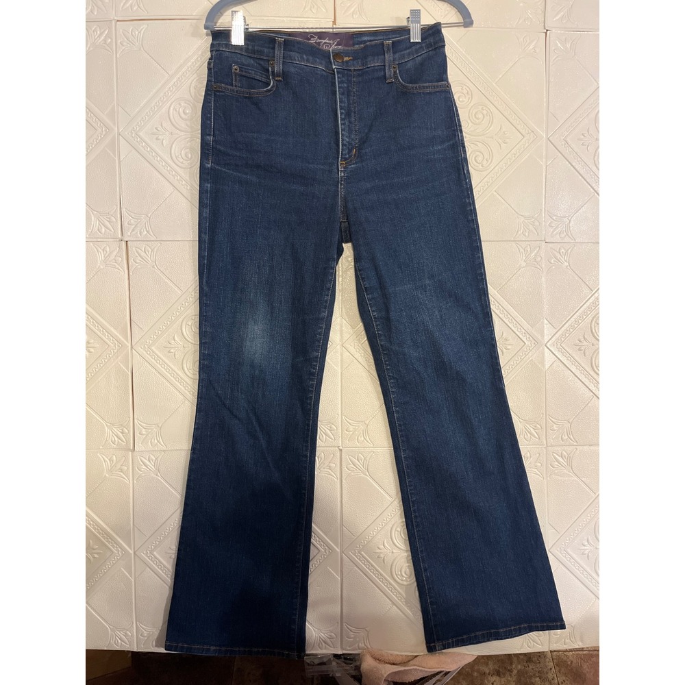 NYDJ Not Your Daughters Jeans Dark Wash High Rise Bootcut Denim Blue 8P Petite